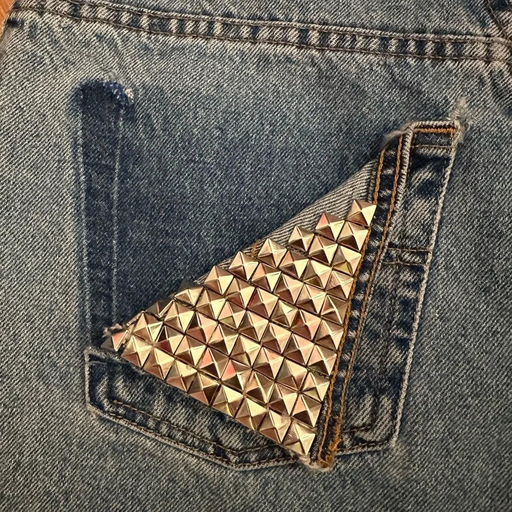 RALPH LAUREN POLO STUDED HIGH WASTE SHORTS JEANS compare to Nordstrom $118 - Picture 8 of 9